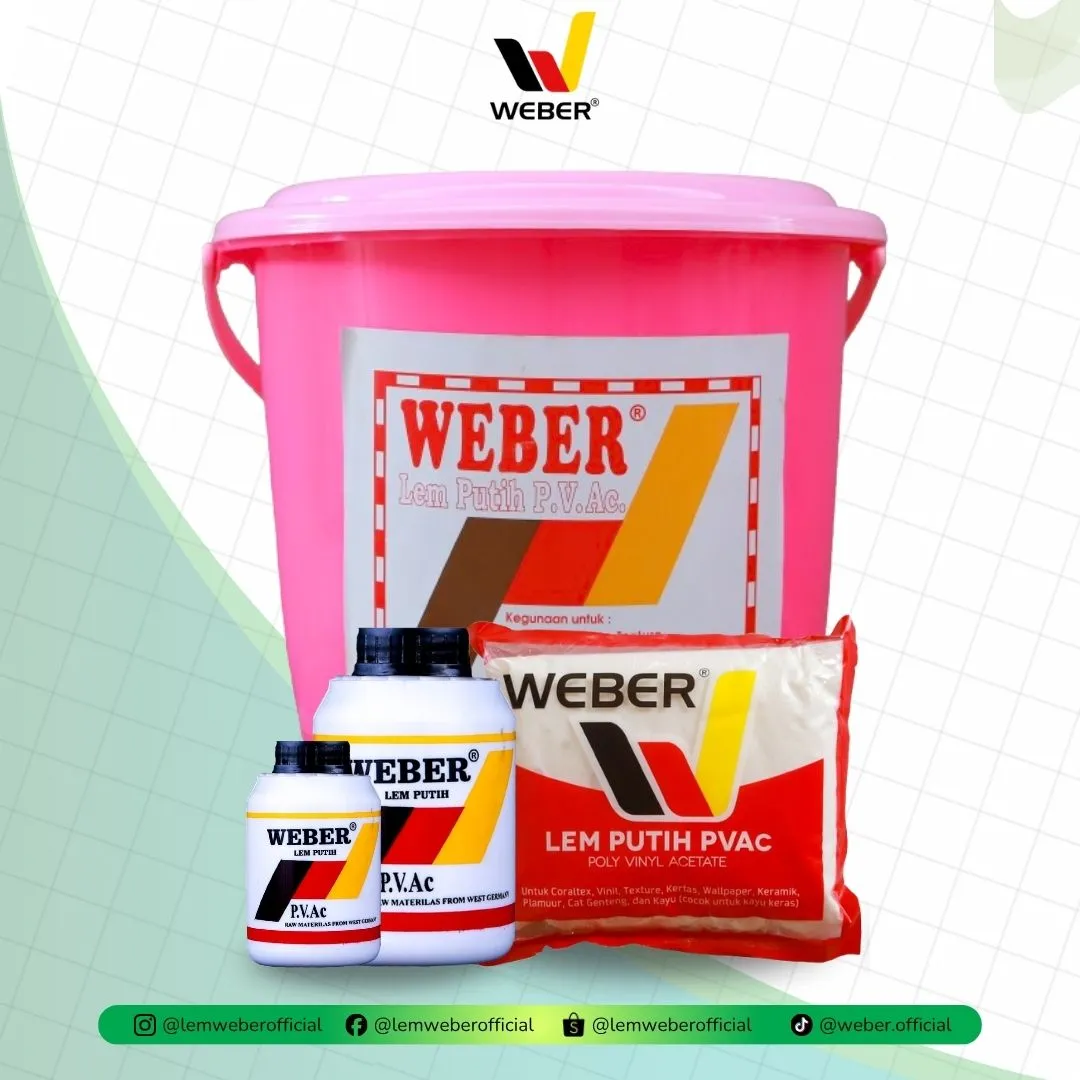 WEBER Lem Putih PVAc Merah
